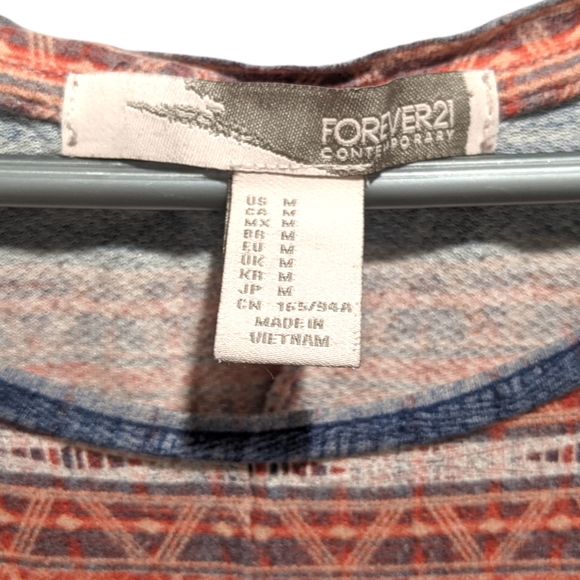 Forever 21 Geometric Print Oversize Muscle Tee - Picture 6 of 7